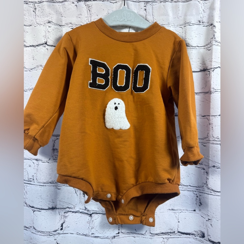 Kids Halloween Boo One Piece - Orange